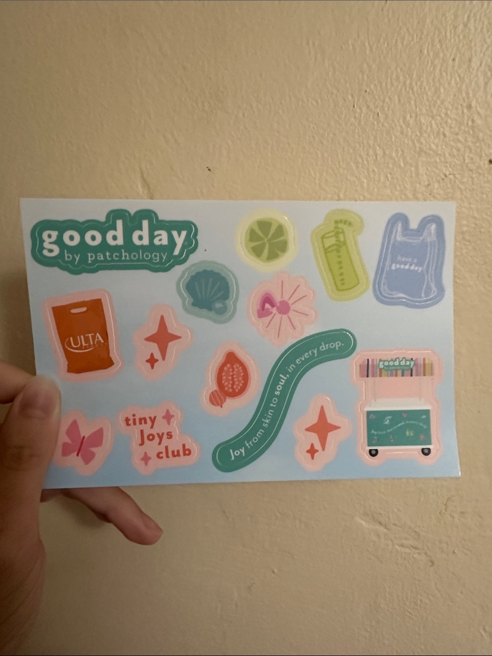 Good Day by Patchology Sticker Sheet - Pastel Summer Colors